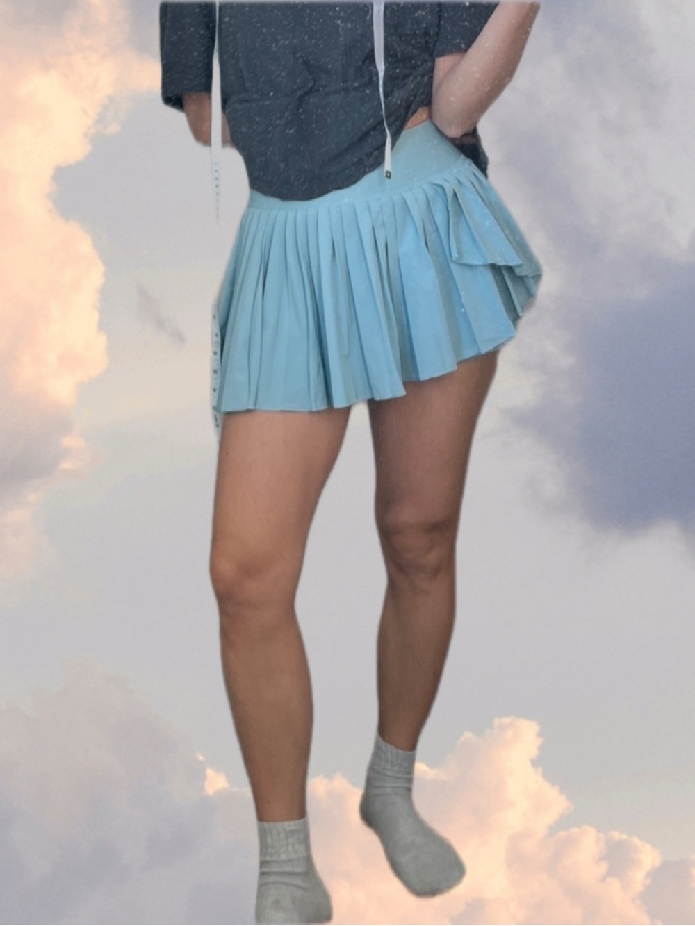 Blue Pleated Skirt Yogalicious XS